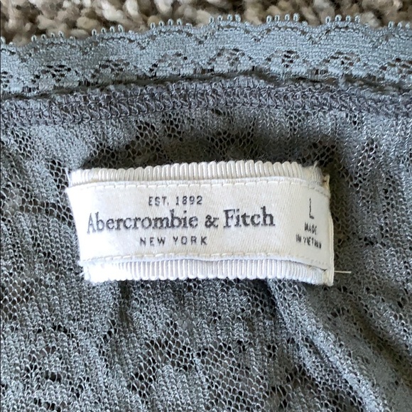 Abercrombie and Fitch grey floral tank - Picture 2 of 3